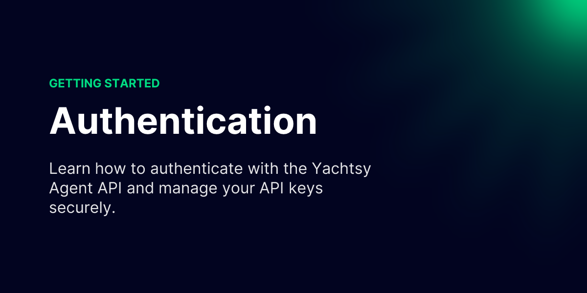 Authentication - Yachtsy Agent Documentation