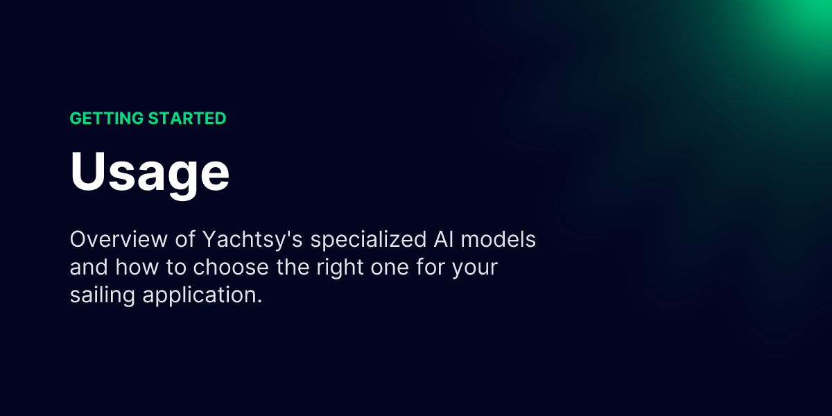 Usage - Yachtsy Agent Documentation